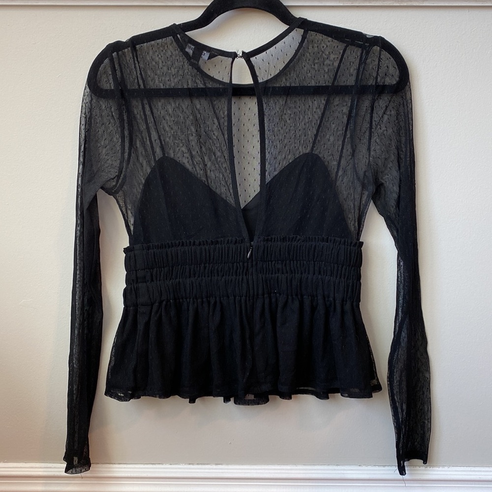 Express Sheer Mesh Ruched Cami - Size S - Picture 6 of 7